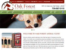 Tablet Screenshot of oakforestanimalclinic.com